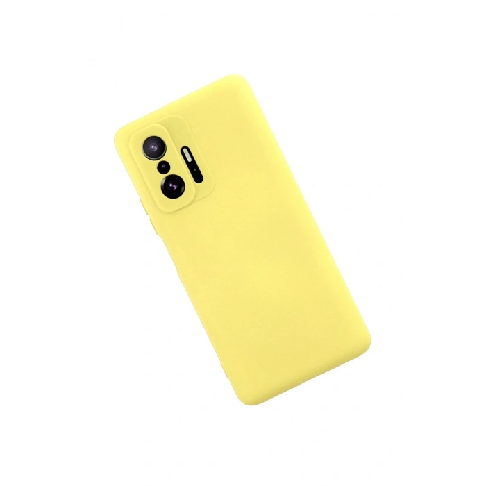 Xiaomi Mi 11T Pro Kılıf Nano içi Kadife Silikon - Sarı