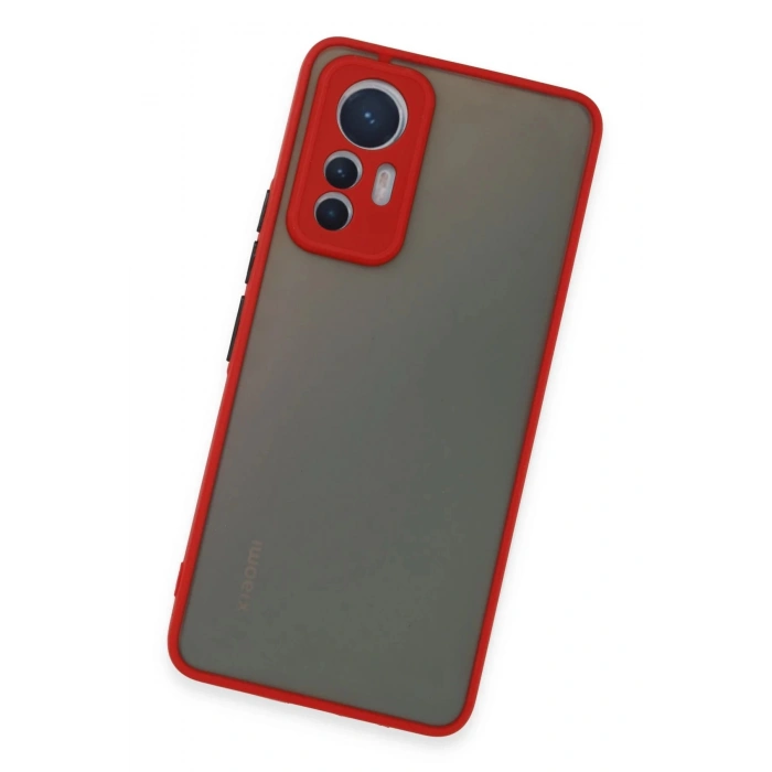 Xiaomi Mi 12 Lite Kılıf Montreal Silikon Kapak - Kırmızı