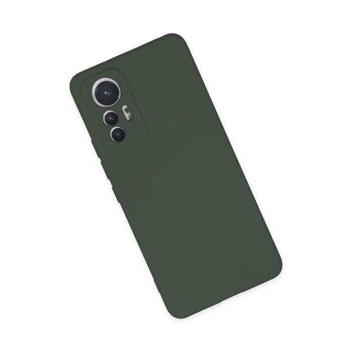 Xiaomi Mi 12 Lite Kılıf Nano içi Kadife Silikon - Koyu Yeşil