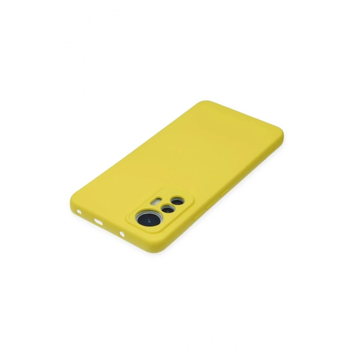 Xiaomi Mi 12 Lite Kılıf Nano içi Kadife Silikon - Sarı