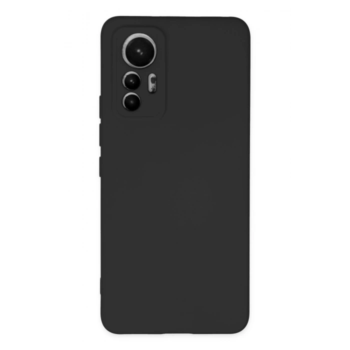 Xiaomi Mi 12 Lite Kılıf Nano içi Kadife Silikon - Siyah