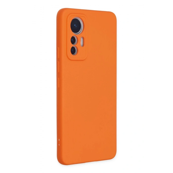 Xiaomi Mi 12 Lite Kılıf Nano içi Kadife Silikon - Turuncu