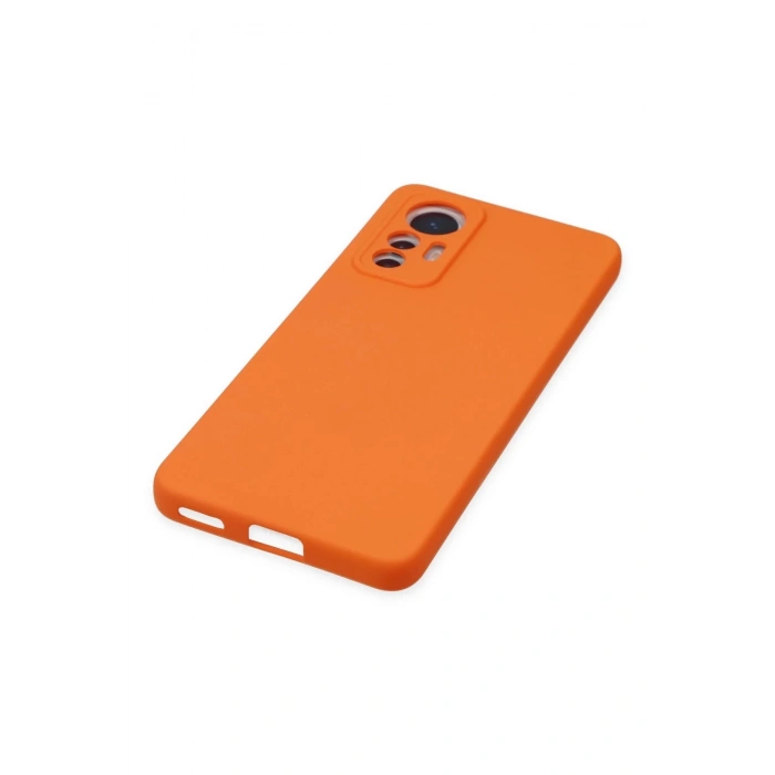 Xiaomi Mi 12 Lite Kılıf Nano içi Kadife Silikon - Turuncu