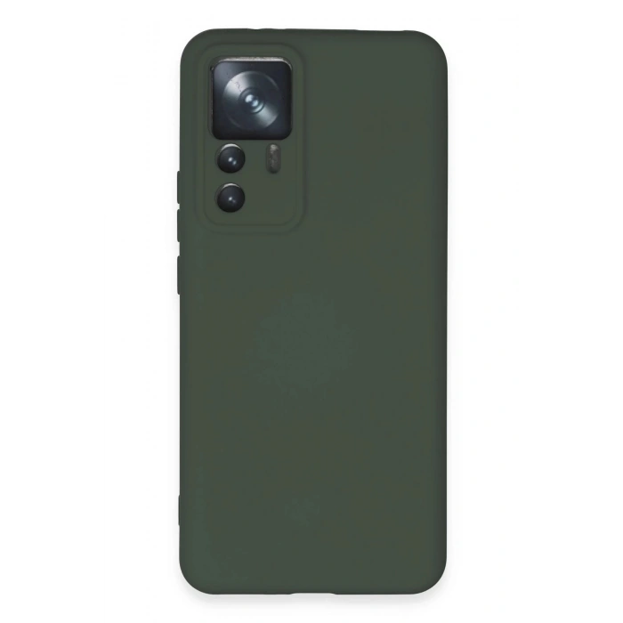 Xiaomi Mi 12T Pro Kılıf Nano içi Kadife Silikon - Koyu Yeşil