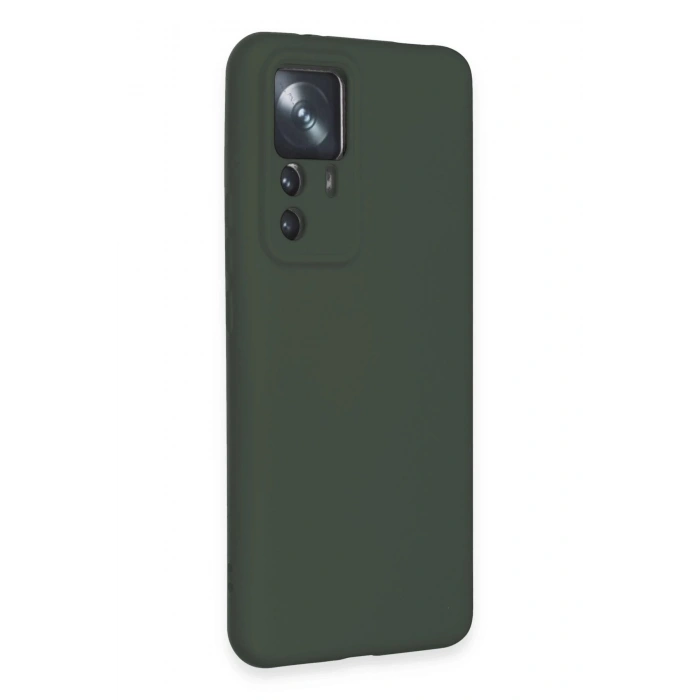 Xiaomi Mi 12T Pro Kılıf Nano içi Kadife Silikon - Koyu Yeşil