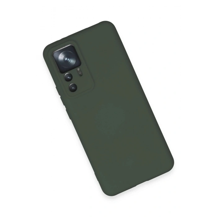 Xiaomi Mi 12T Pro Kılıf Nano içi Kadife Silikon - Koyu Yeşil