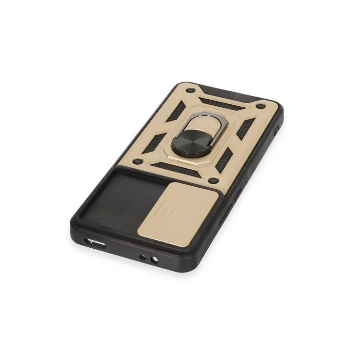 Xiaomi Mi 12T Pro Kılıf Pars Lens Yüzüklü Silikon - Gold