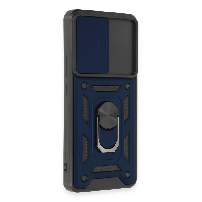 Xiaomi Mi 12T Pro Kılıf Pars Lens Yüzüklü Silikon - Lacivert