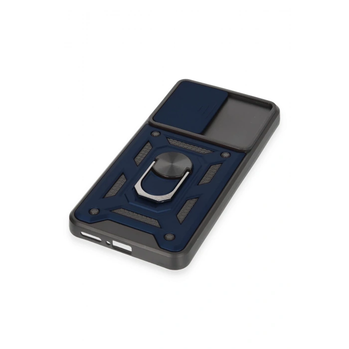 Xiaomi Mi 12T Pro Kılıf Pars Lens Yüzüklü Silikon - Lacivert