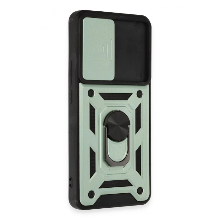 Xiaomi Mi 12T Pro Kılıf Pars Lens Yüzüklü Silikon - Yeşil