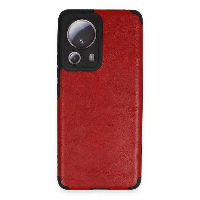 Xiaomi Mi 13 Lite Kılıf Loop Deri Silikon - Kırmızı