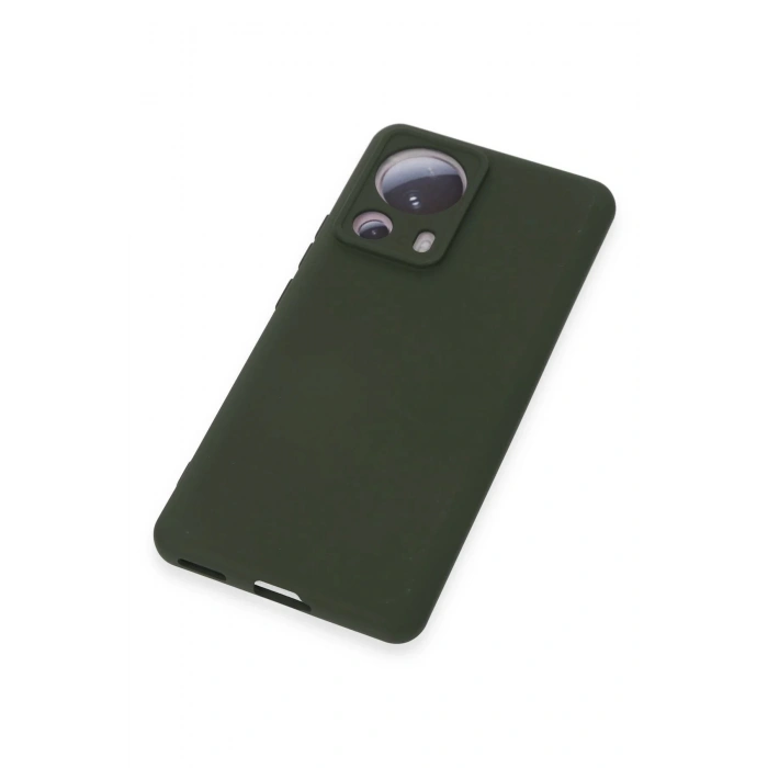 Xiaomi Mi 13 Lite Kılıf Nano içi Kadife Silikon - Koyu Yeşil