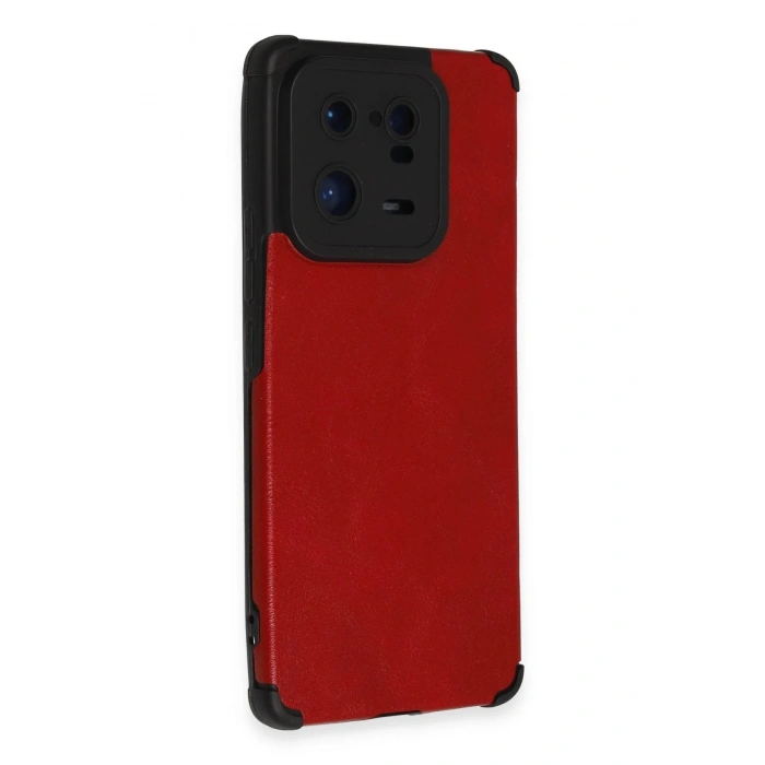 Xiaomi Mi 13 Pro Kılıf Loop Deri Silikon - Kırmızı