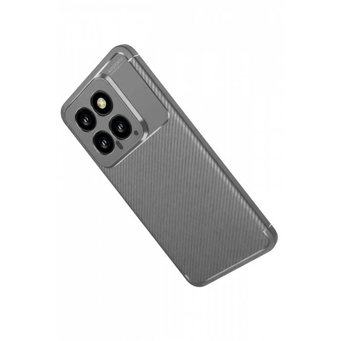 Xiaomi Mi 14T Kılıf Auto Focus Karbon Kapak - Gri