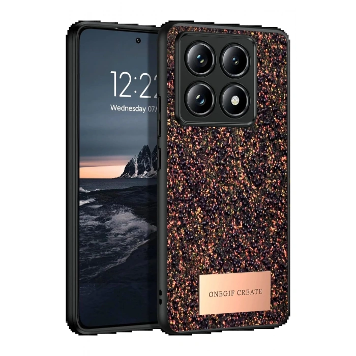 Xiaomi Mi 14T Pro Bright Simli Kapak - Derin Mor