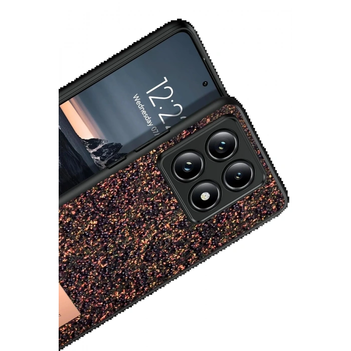 Xiaomi Mi 14T Pro Bright Simli Kapak - Derin Mor