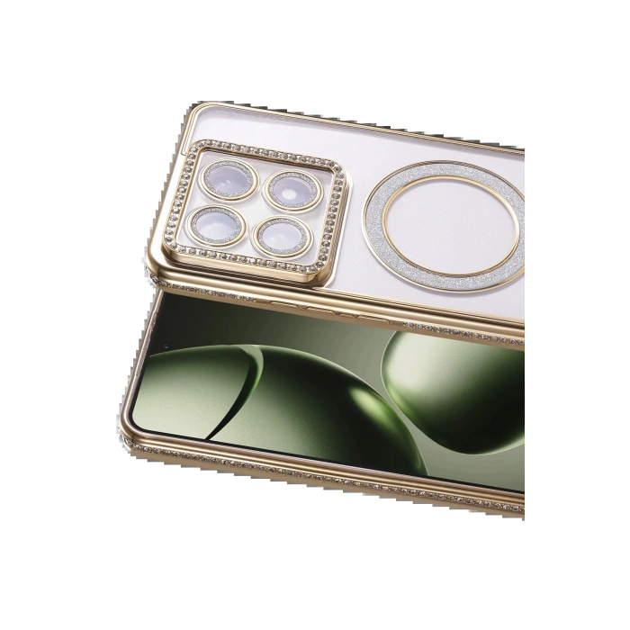 Xiaomi Mi 14T Pro Joke Simli Magneticsafe Kılıf - Gold