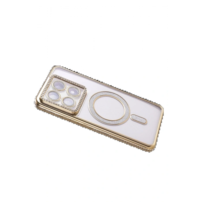 Xiaomi Mi 14T Pro Joke Simli Magneticsafe Kılıf - Gold