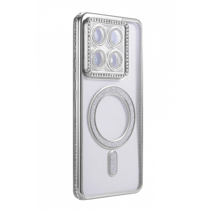 Xiaomi Mi 14T Pro Joke Simli Magneticsafe Kılıf - Gümüş