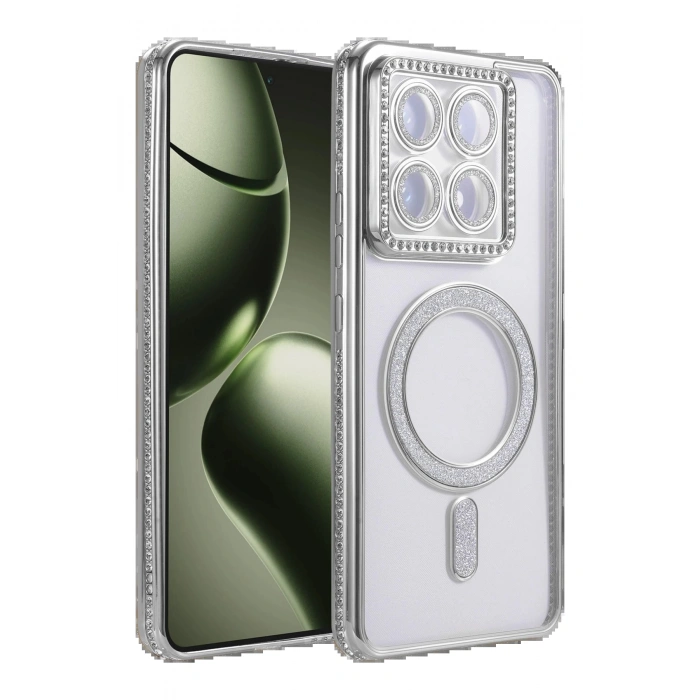 Xiaomi Mi 14T Pro Joke Simli Magneticsafe Kılıf - Gümüş