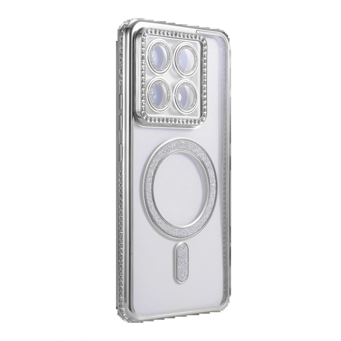 Xiaomi Mi 14T Pro Joke Simli Magneticsafe Kılıf - Gümüş