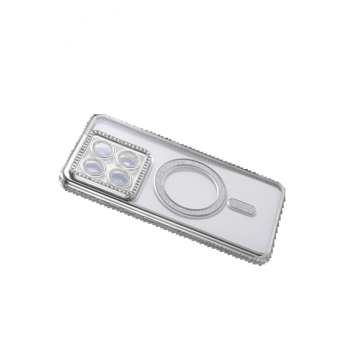 Xiaomi Mi 14T Pro Joke Simli Magneticsafe Kılıf - Gümüş