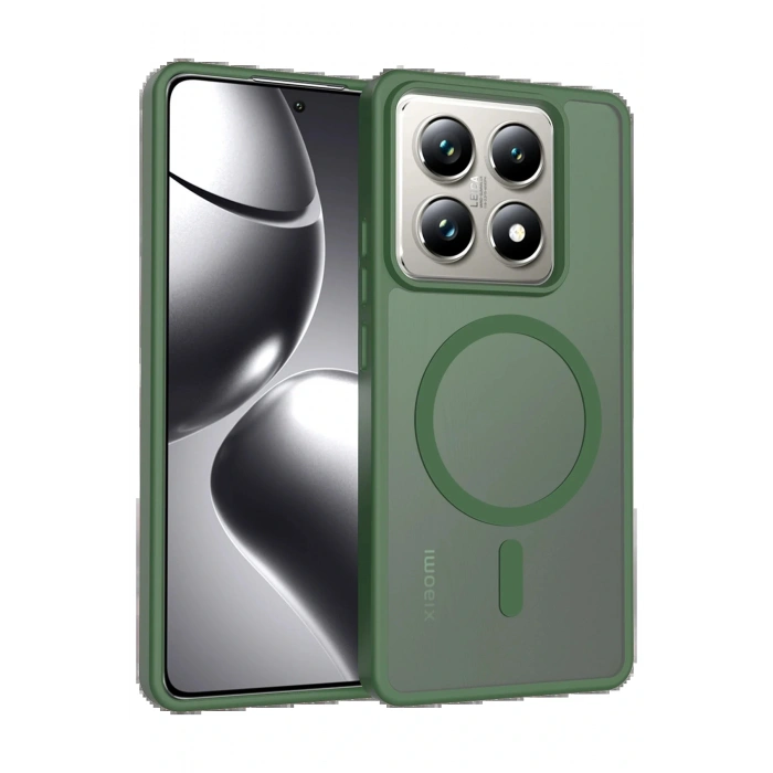 Xiaomi Mi 14T Pro Jota Magsafe Kapak - Koyu Yeşil