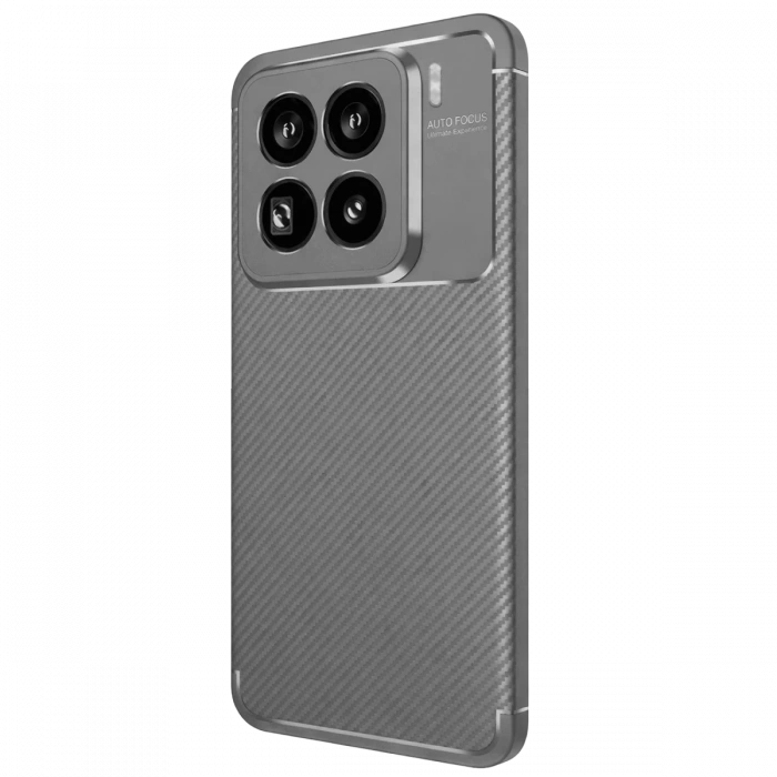 Xiaomi Mi 15 Pro Kılıf Auto Focus Karbon Kapak - Gri