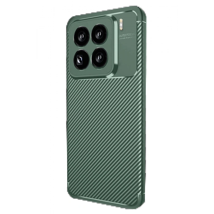 Xiaomi Mi 15 Pro Kılıf Auto Focus Karbon Kapak - Koyu Yeşil