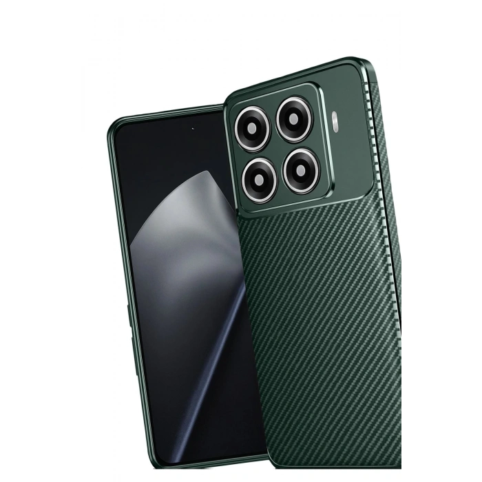 Xiaomi Mi 15T Pro Auto Focus Karbon Kapak - Koyu Yeşil