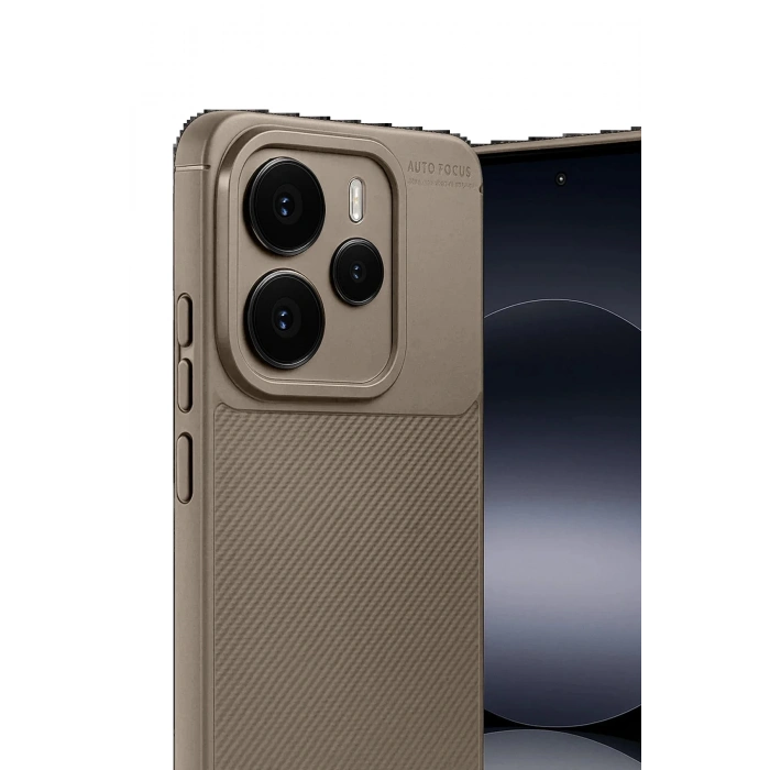 Xiaomi Note 14 5G Auto Focus Karbon Kapak - Kahverengi