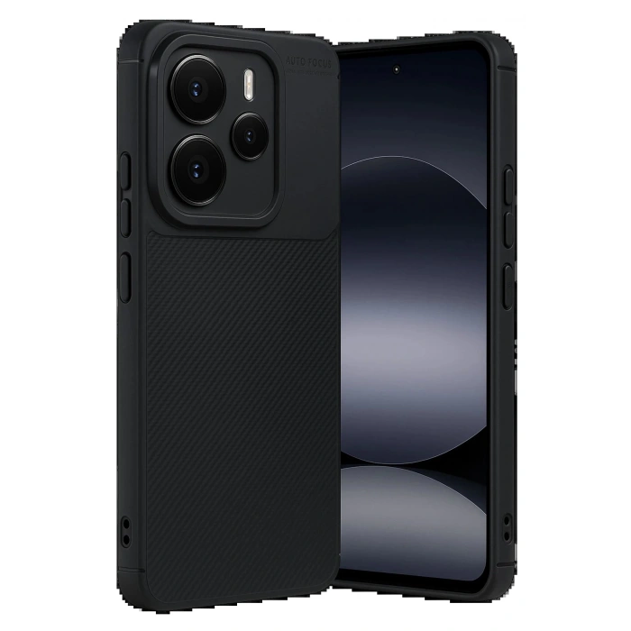 Xiaomi Note 14 5G Auto Focus Karbon Kapak - Siyah
