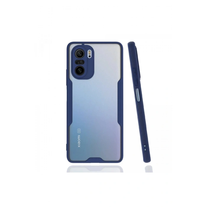 Xiaomi Poco F3 Kılıf Platin Silikon - Lacivert