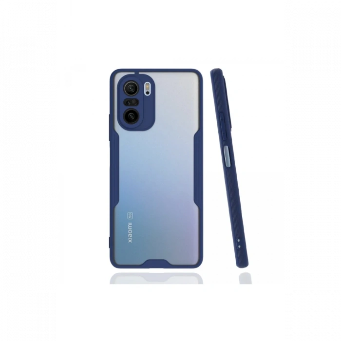 Xiaomi Poco F3 Kılıf Platin Silikon - Lacivert