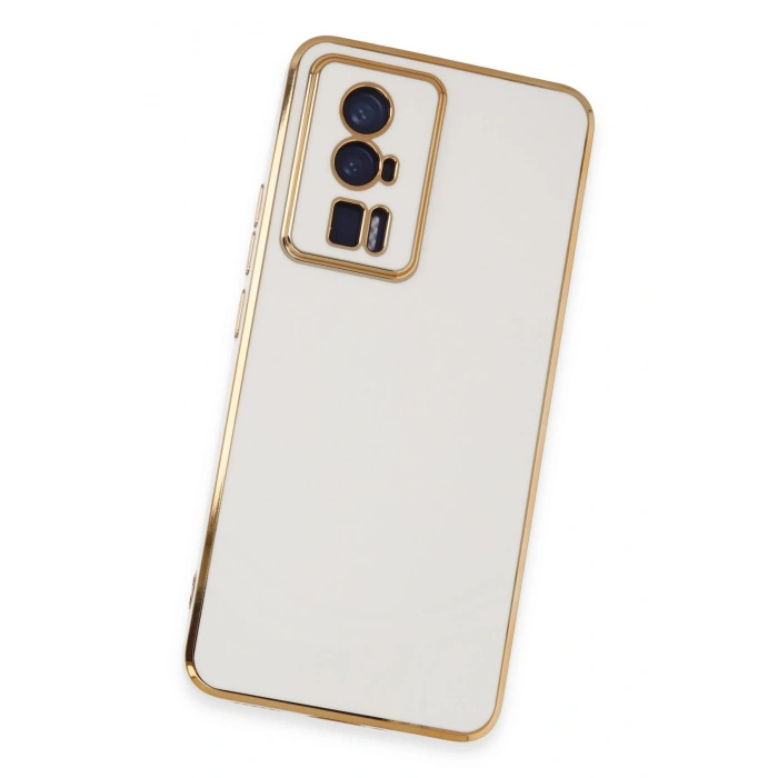 Xiaomi Poco F5 Pro Kılıf Volet Silikon - Beyaz