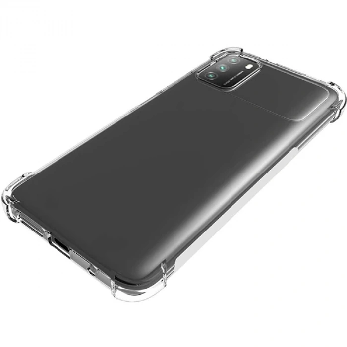 Xiaomi Poco M3 Kamera Korumalı Shockproof Darbe Emici Silikon Kılıf-(5775)