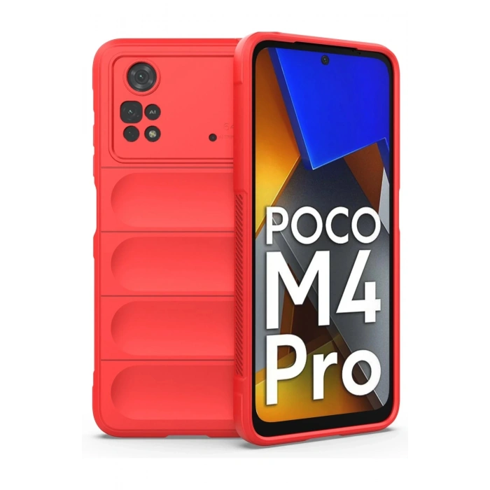 Xiaomi Poco M4 Pro 4G Kılıf Optimum Silikon - Kırmızı