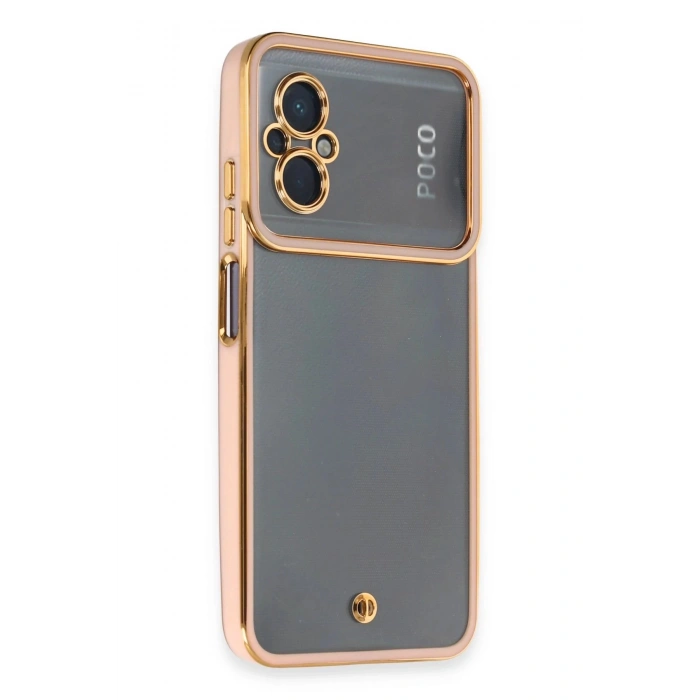 Xiaomi Poco M5 Kılıf Liva Lens Silikon - Rose