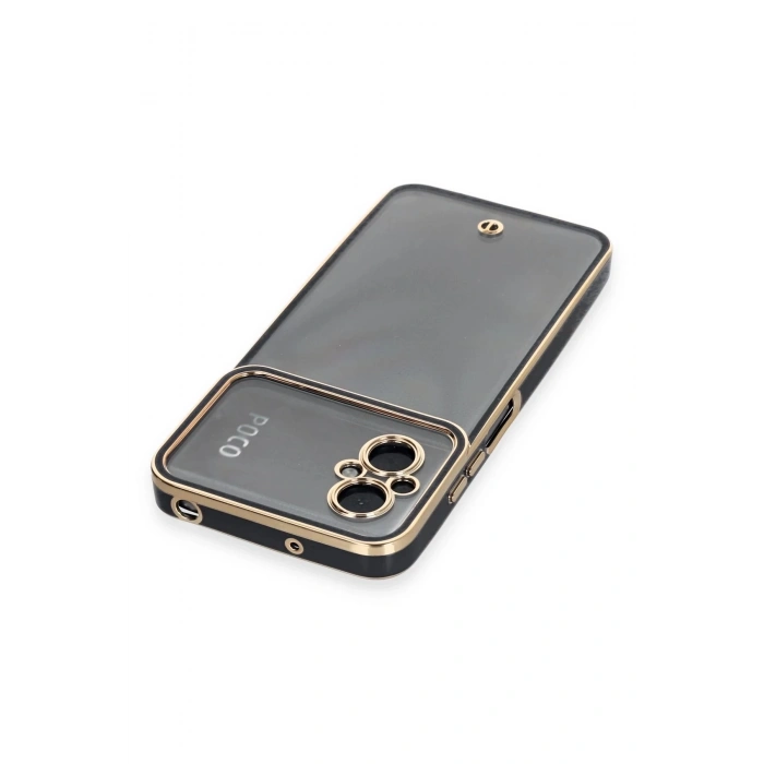 Xiaomi Poco M5 Kılıf Liva Lens Silikon - Siyah