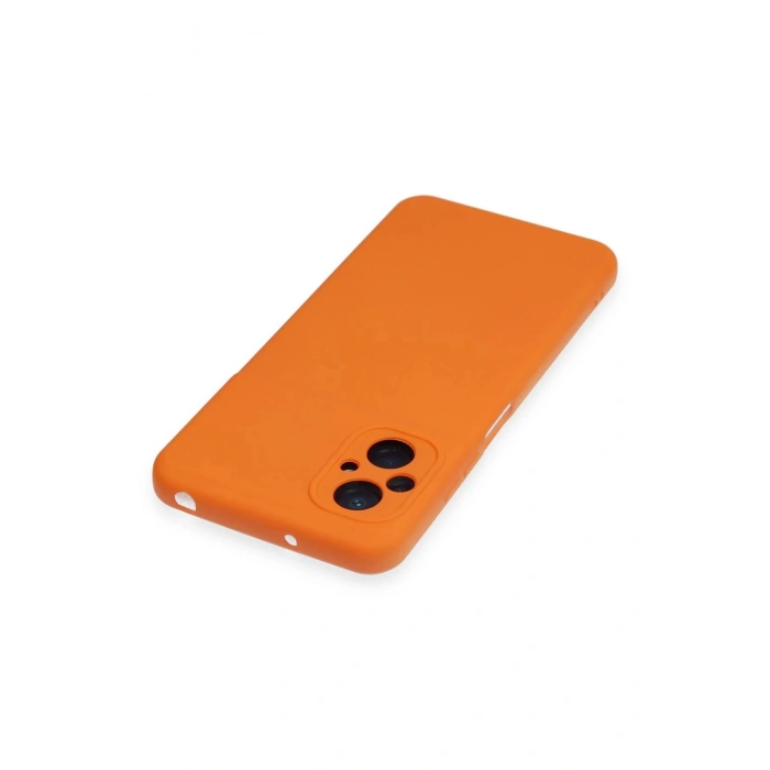 Xiaomi Poco M5 Kılıf Nano içi Kadife Silikon - Turuncu
