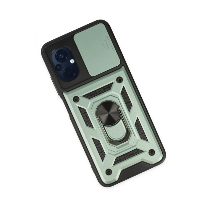 Xiaomi Poco M5 Kılıf Pars Lens Yüzüklü Silikon - Yeşil