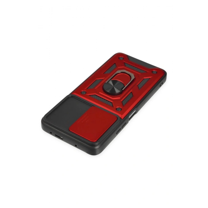 Xiaomi Poco X3 GT Kılıf Pars Lens Yüzüklü Silikon - Kırmızı