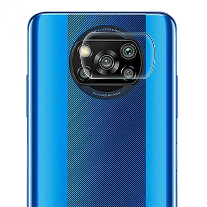 Xiaomi Poco X3  Tempered Cam Kamera Koruyucu