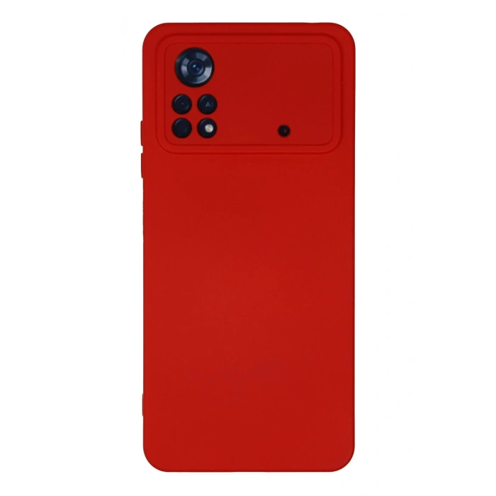 Xiaomi Poco X4 Pro 5G Kılıf Nano içi Kadife Silikon - Kırmızı