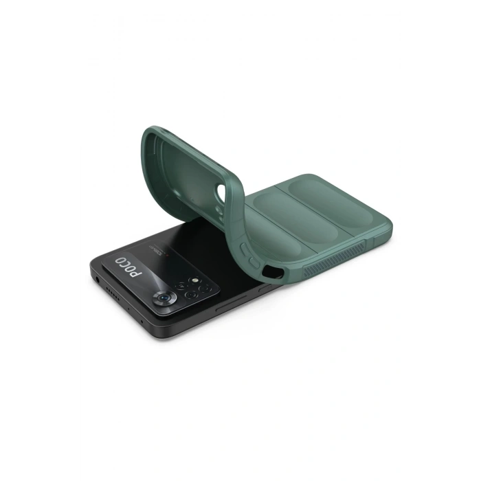 Xiaomi Poco X4 Pro 5G Kılıf Optimum Silikon - Koyu Yeşil