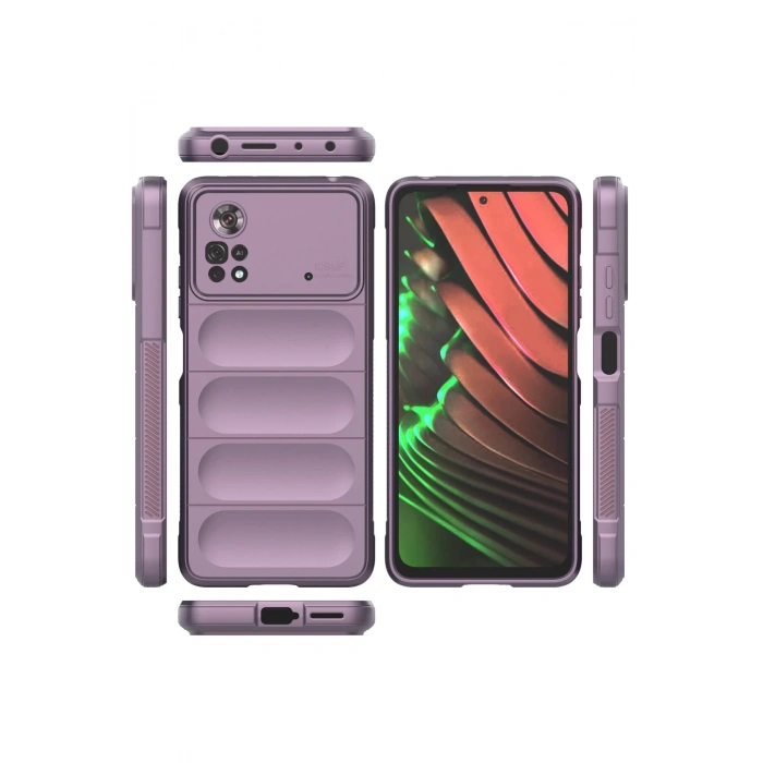 Xiaomi Poco X4 Pro 5G Kılıf Optimum Silikon - Mor