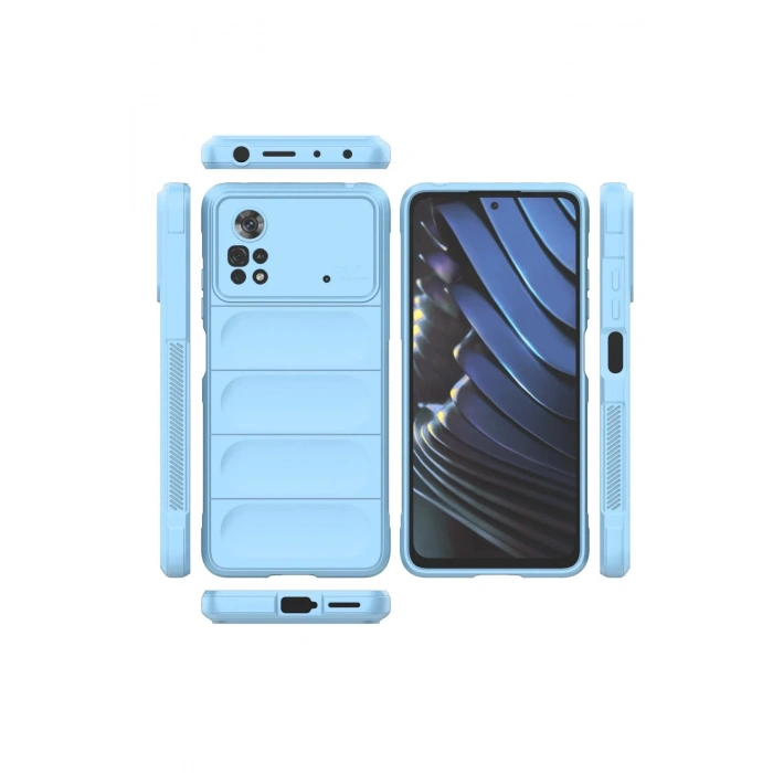 Xiaomi Poco X4 Pro 5G Kılıf Optimum Silikon - Sky Blue