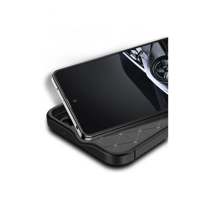 Xiaomi Poco X5 5G Kılıf Auto Focus Karbon Kapak - Siyah