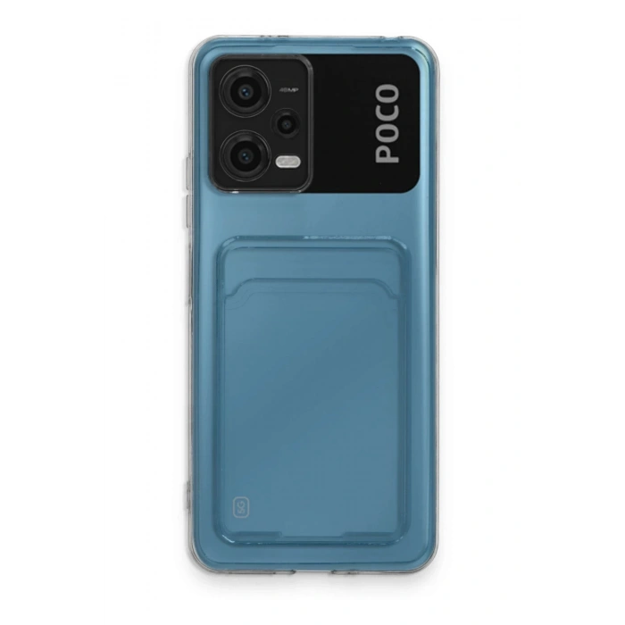 Xiaomi Poco X5 5G Kılıf Kart Şeffaf Silikon - Şeffaf