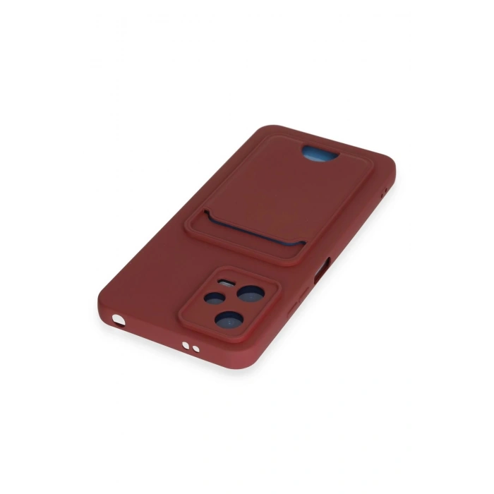 Xiaomi Poco X5 5G Kılıf Kelvin Kartvizitli Silikon - Bordo